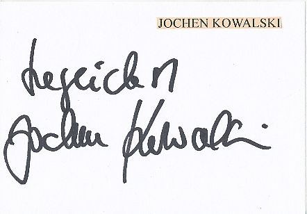 Jochen Kowalski  Film & TV Autogramm Karte original signiert 