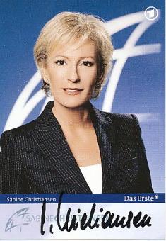 Sabine Christiansen   ARD   TV  Autogrammkarte original signiert 