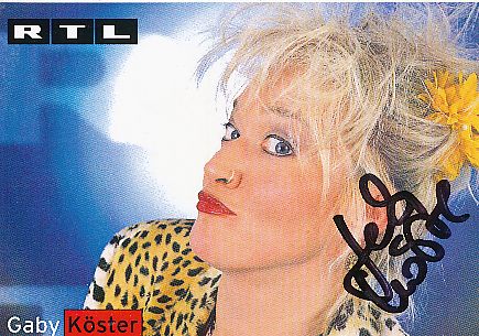Gaby Köster   RTL   TV  Autogrammkarte original signiert 