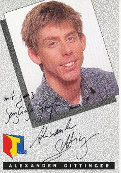 Alexander Gittinger   RTL   TV  Autogrammkarte original signiert 