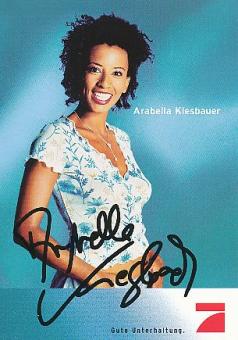 Arabella Kiesbauer   Pro7   TV Sender Autogrammkarte original signiert 