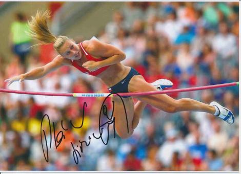 Jirina Svobodova  Tschechien  Leichtathletik Autogramm 13x18 cm Foto original signiert 