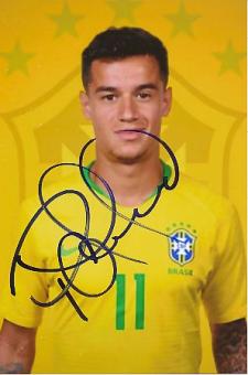Philippe Coutinho  Brasilien  Fußball Autogramm Foto original signiert 