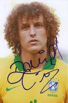 David Luiz  Brasilien  Fußball Autogramm Foto original signiert 