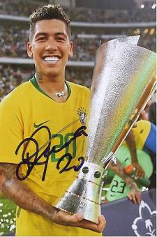 Roberto Firmino  Brasilien  Fußball Autogramm Foto original signiert 