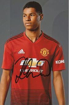 Marcus Rashford  Manchester United  Fußball Autogramm Foto original signiert 