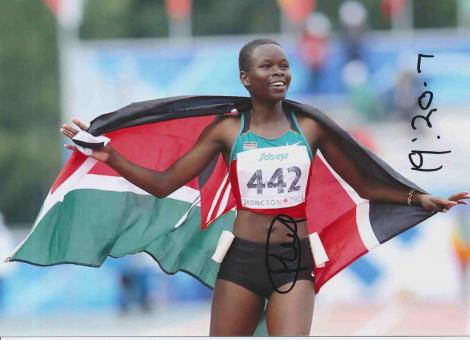 Purity Kirui  Kenia  Leichtathletik Autogramm 13x18 cm Foto original signiert 