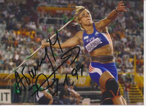 Mariya Abakumova  Rußland  Leichtathletik Autogramm 13x18 cm Foto original signiert 