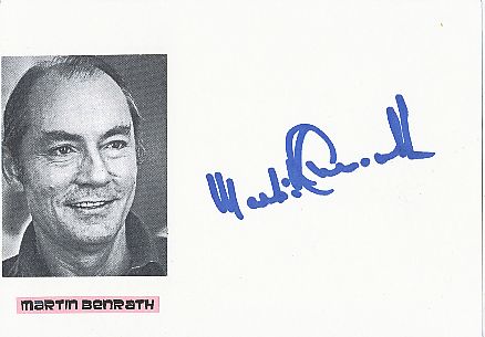 Martin Benrath † 2000  Film & TV Autogramm Karte original signiert 