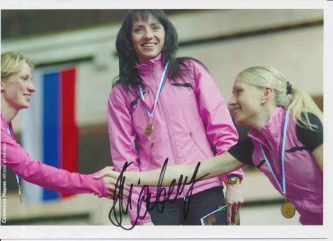 Mariya Savinova  Rußland  Leichtathletik Autogramm 13x18 cm Foto original signiert 