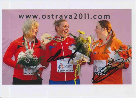 Melissa Boekelman & Jewgenija Nikolajewna Kolodko  Leichtathletik Autogramm 13x18 cm Foto original signiert 