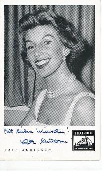 Lale Andersen † 1972  Musik & Film & TV  Autogrammkarte original signiert 