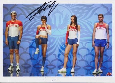 Tatyana Lebedeva  Rußland  Leichtathletik Autogramm 13x18 cm Foto original signiert 