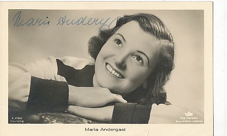 Maria Andergast † 1995   Film & TV  Autogrammkarte original signiert 