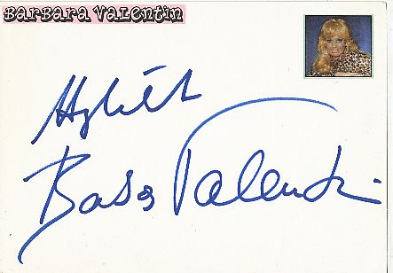 Barbara Valentin † 2002  Film & TV Autogramm Karte original signiert 