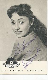 Caterina Valente  Musik & Film & TV  Autogrammkarte original signiert 