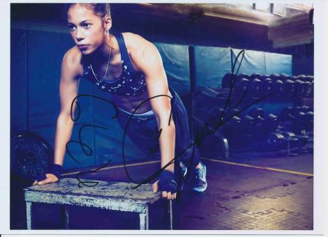 Angelica Bengtsson  Schweden  Leichtathletik Autogramm 13x18 cm Foto original signiert 