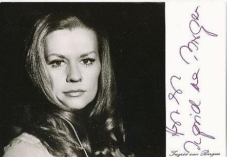 Ingrid van Bergen  Film & TV  Autogrammkarte original signiert 