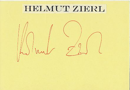 Helmut Zierl   Film & TV Autogramm Karte original signiert 