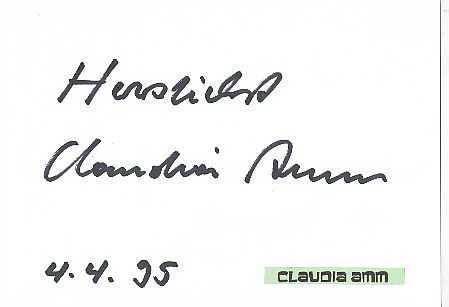 Claudia Amm   Film & TV Autogramm Karte original signiert 
