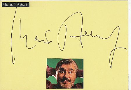 Mario Adorf   Film & TV Autogramm Karte original signiert 