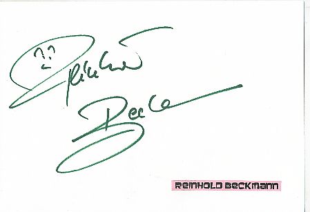 Reinhold Beckmann  TV Autogramm Karte original signiert 