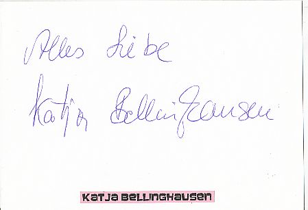 Katja Bellinghausen  Film & TV Autogramm Karte original signiert 