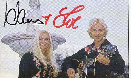 Adam † 2004 & Eve † 1989   Musik  Autogrammkarte original signiert 