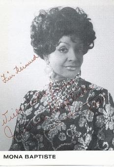 Mona Baptiste † 1993   Musik  Autogrammkarte original signiert 