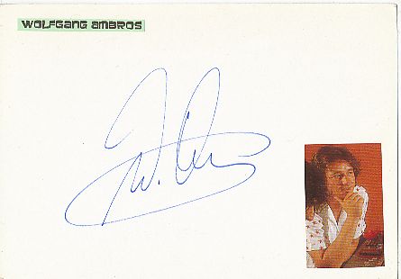 Wolfgang Ambros   Musik  Autogramm Karte original signiert 