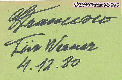 Silvio Francesco † 2000  Musik  Autogramm Karte original signiert 