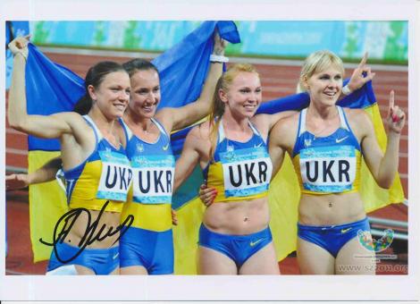 Hanna Titimez  Ukraine  Leichtathletik Autogramm 13x18 cm Foto original signiert 