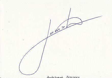 Juninho Paulista  Brasilien  Weltmeister WM 2002  Fußball Autogramm Karte  original signiert 