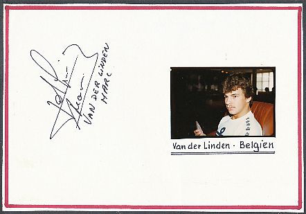 Marc van der Linden  Belgien  Fußball Autogramm Karte  original signiert 