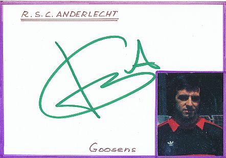 Tony Goossens  RSC Anderlecht  Fußball Autogramm Karte  original signiert 