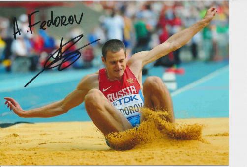 Aleksey Fedorov  Rußland  Leichtathletik Autogramm 13x18 cm Foto original signiert 