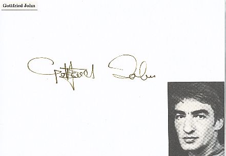 Gottfried John † 2014  Film & TV Autogramm Karte original signiert 