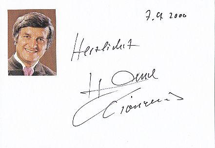 Hansl Krönauer † 2011  Musik &  Film & TV Autogramm Karte original signiert 