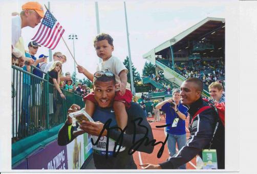 Ryan Bailey  USA  Leichtathletik Autogramm 13x18 cm Foto original signiert 