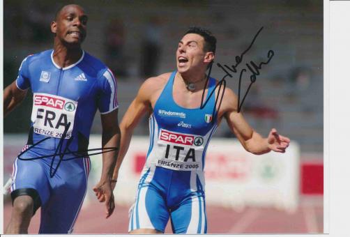Simone Collio & Ronald Pognon    Leichtathletik Autogramm 13x18 cm Foto original signiert 