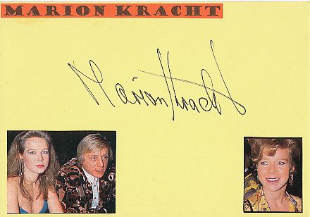 Marion Kracht  TV & Film  Autogramm Karte original signiert 