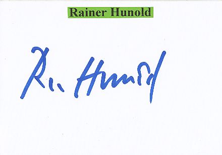 Rainer Hunold   Film & TV Autogramm Karte original signiert 