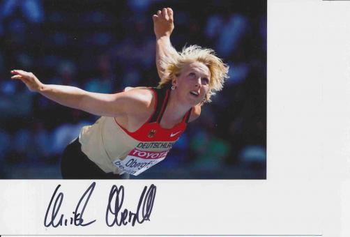Christina Obergföll  Deutschland   Leichtathletik Autogramm 13x18 cm Foto original signiert 