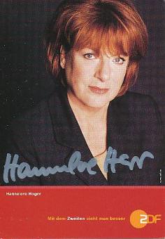 Hannelore Hoger  Bella Block  ZDF  TV  Autogrammkarte original signiert 