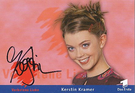 Kerstin Kramer   Verbotene Liebe  ARD Serien  TV  Autogrammkarte original signiert 
