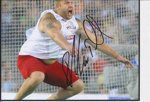 Piotr Malachowski  Polen  Leichtathletik Autogramm 13x18 cm Foto original signiert 