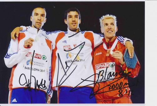 Tahri & Benabbad & Blanco  Leichtathletik Autogramm 13x18 cm Foto original signiert 