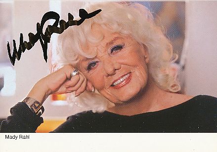 Mady Rahl † 2009   Film &  TV  Autogrammkarte original signiert 