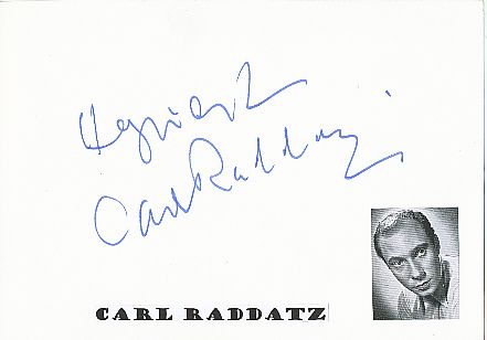 Carl Raddatz † 2004   Film & TV Autogramm Karte original signiert 