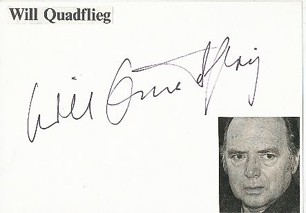 Will Quadflieg † 2003  Film & TV Autogramm Karte original signiert 